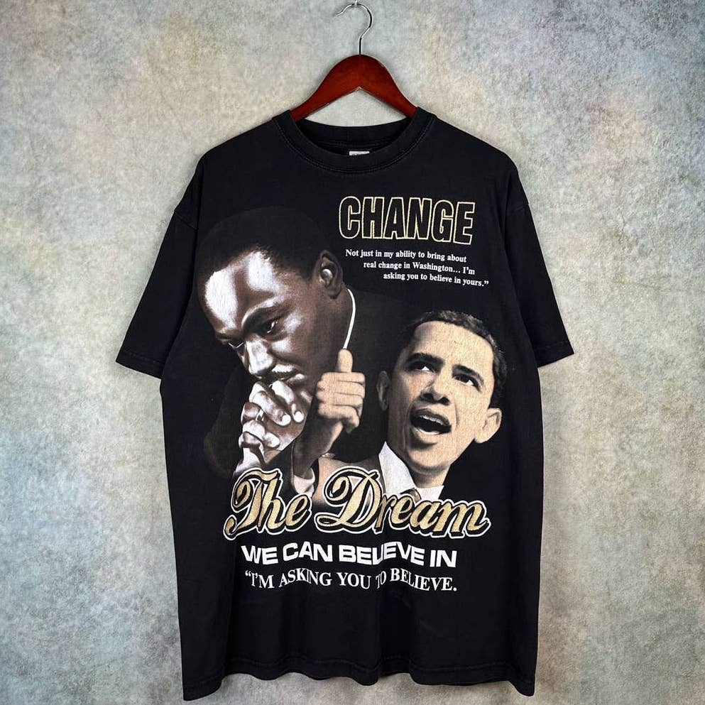 Y2K Barack Obama MLK T Shirt XL