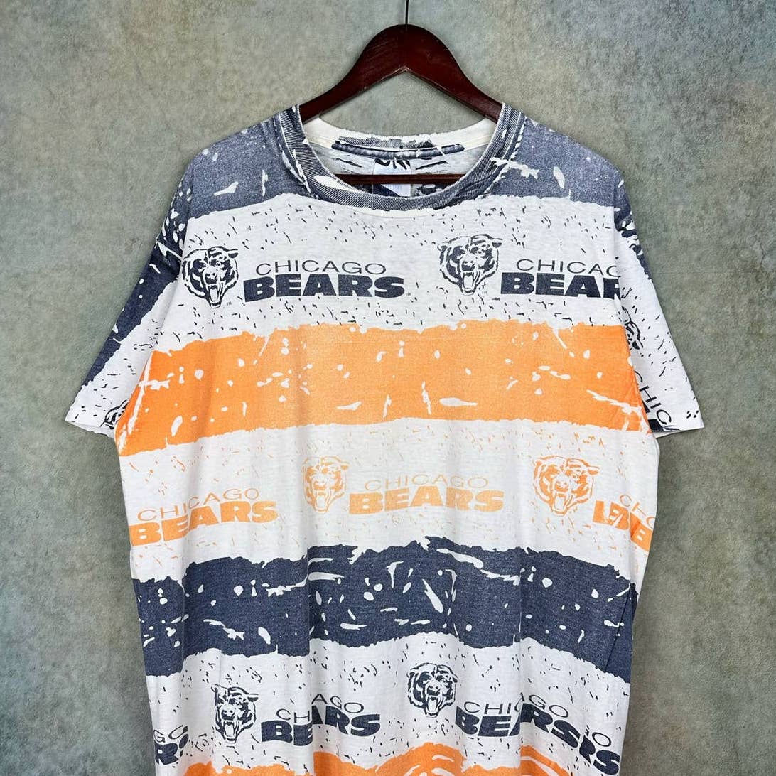 Vintage Chicago Bears All Over Print T Shirt XL