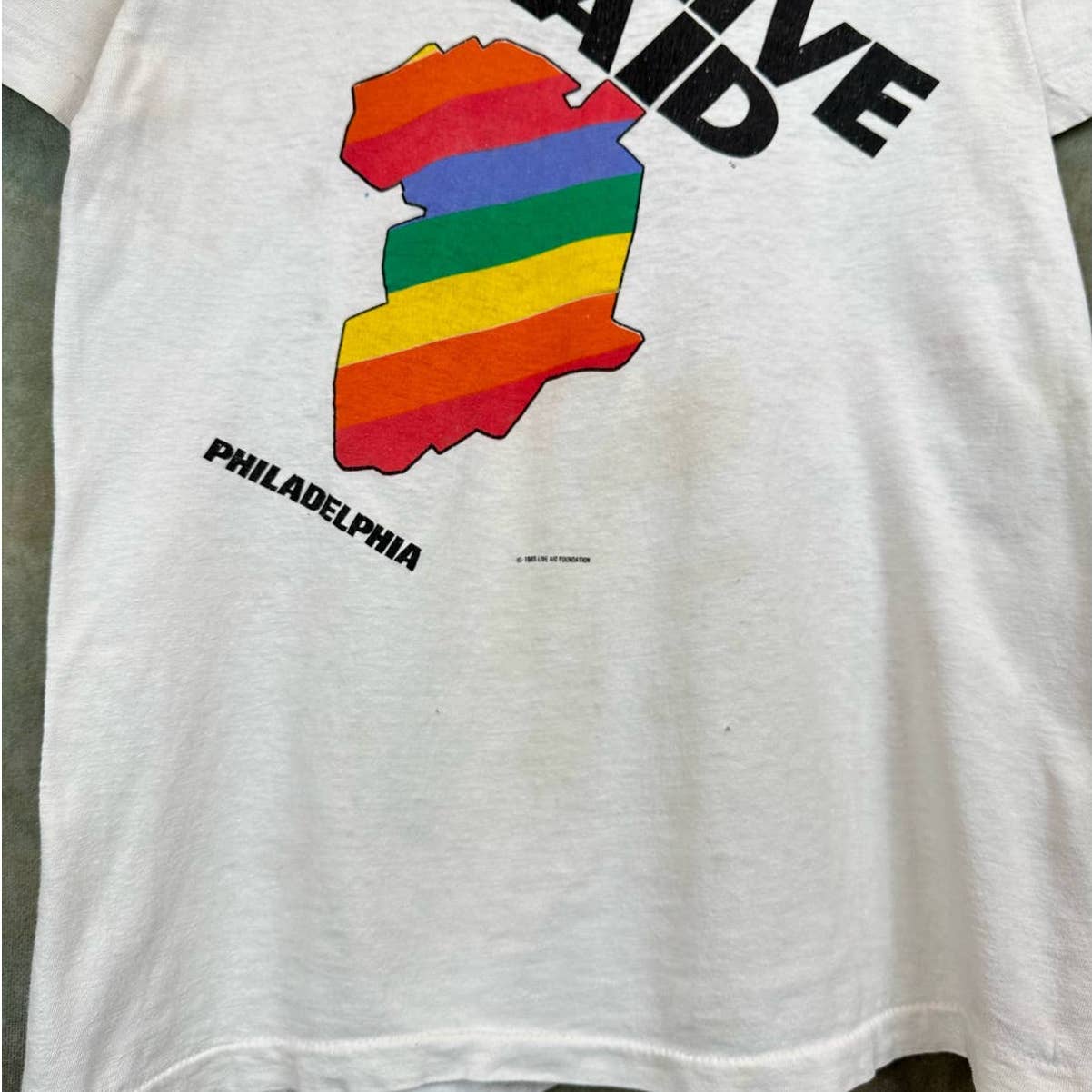 Vintage 1985 Live Aid Concert T Shirt S