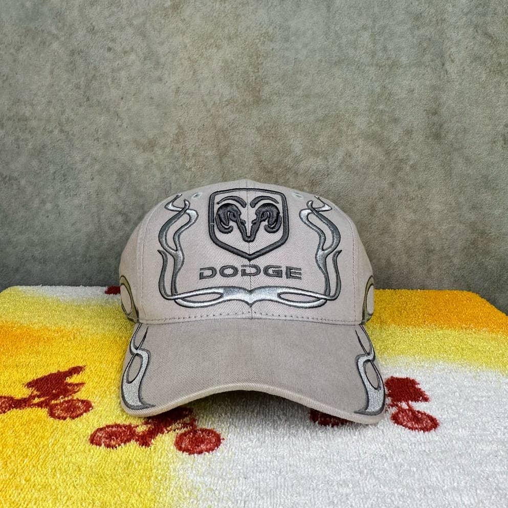Y2K Gray Flames Dodge Hat