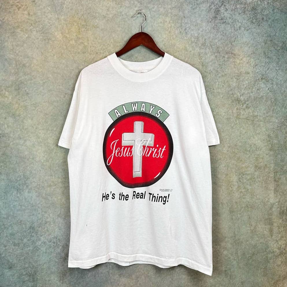 Vintage Jesus Coca Cola T Shirt L