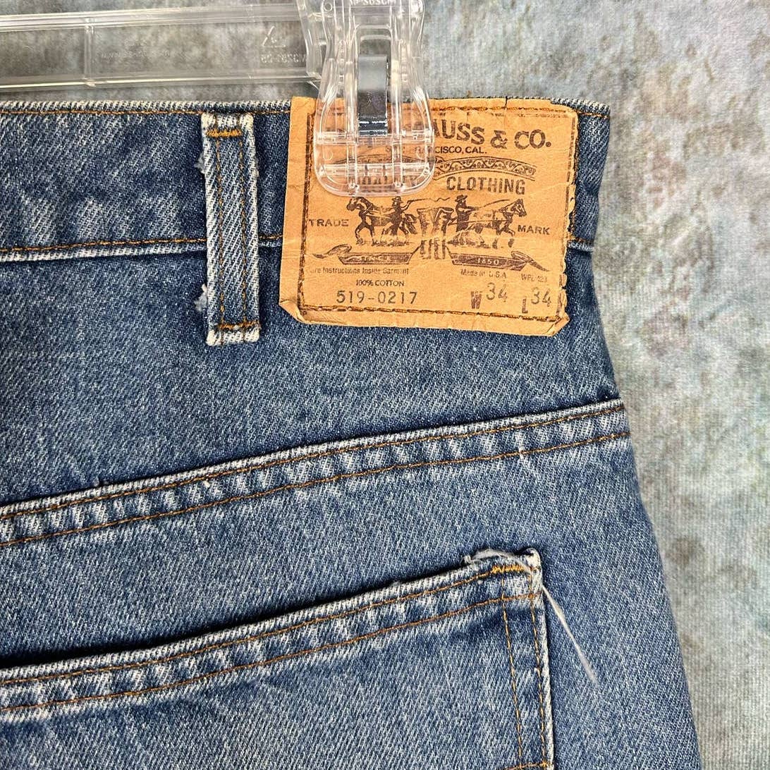 Vintage Levis 519 Jeans 34 x 34 Orange Tab