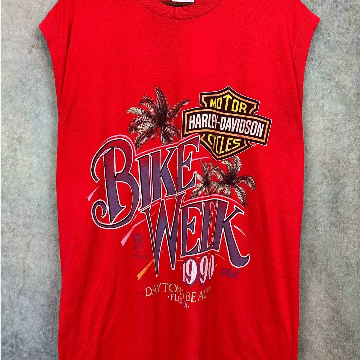 Vintage Harley Davidson Bike Week Sleeveless Shirt XL