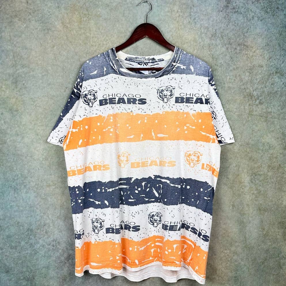 Vintage Chicago Bears All Over Print T Shirt XL