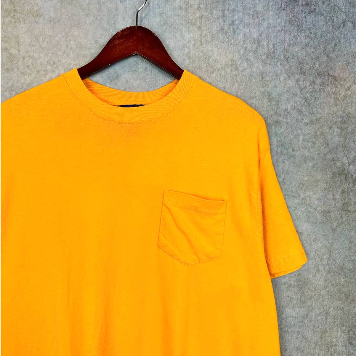 Vintage Blank Yellow Pocket T Shirt M