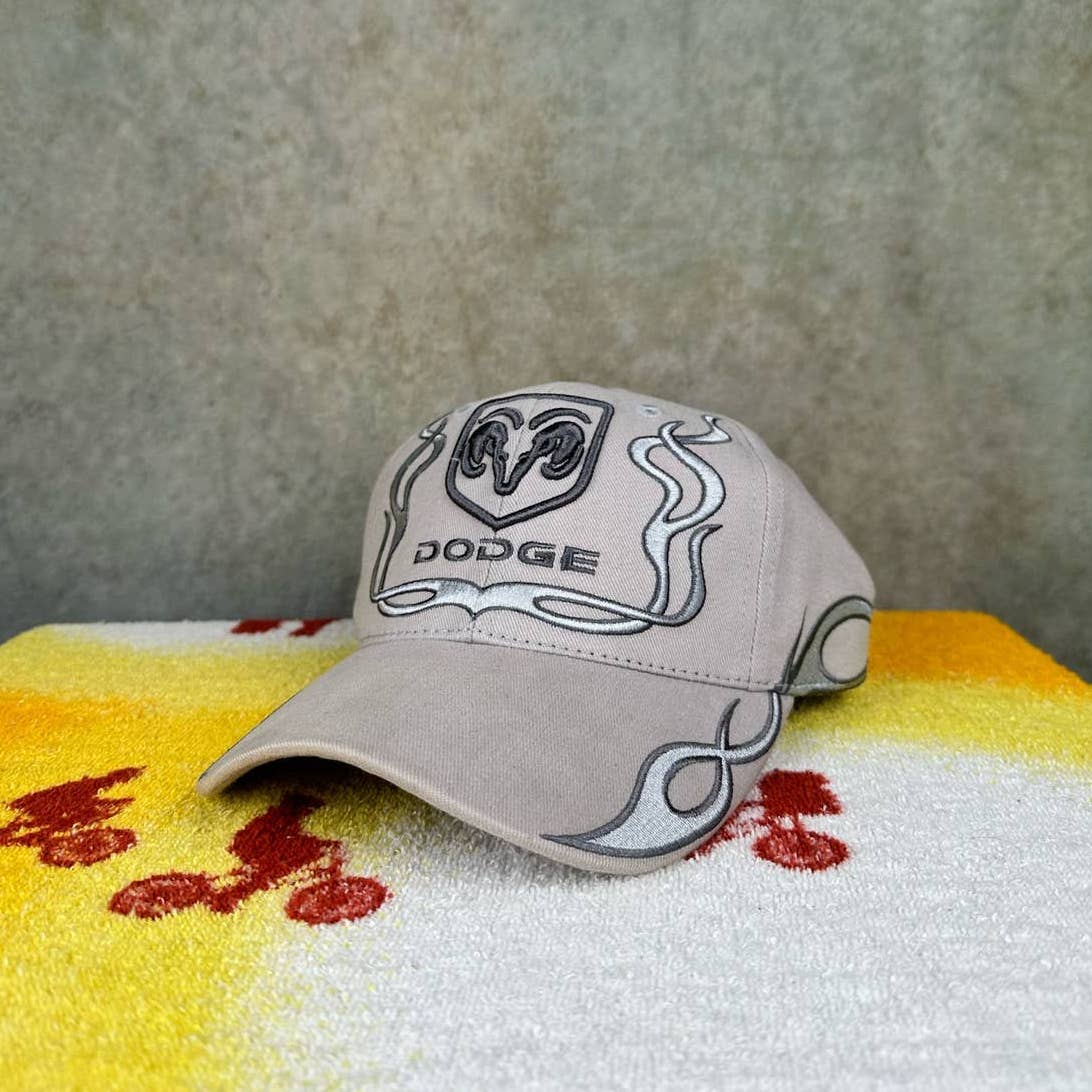 Y2K Gray Flames Dodge Hat