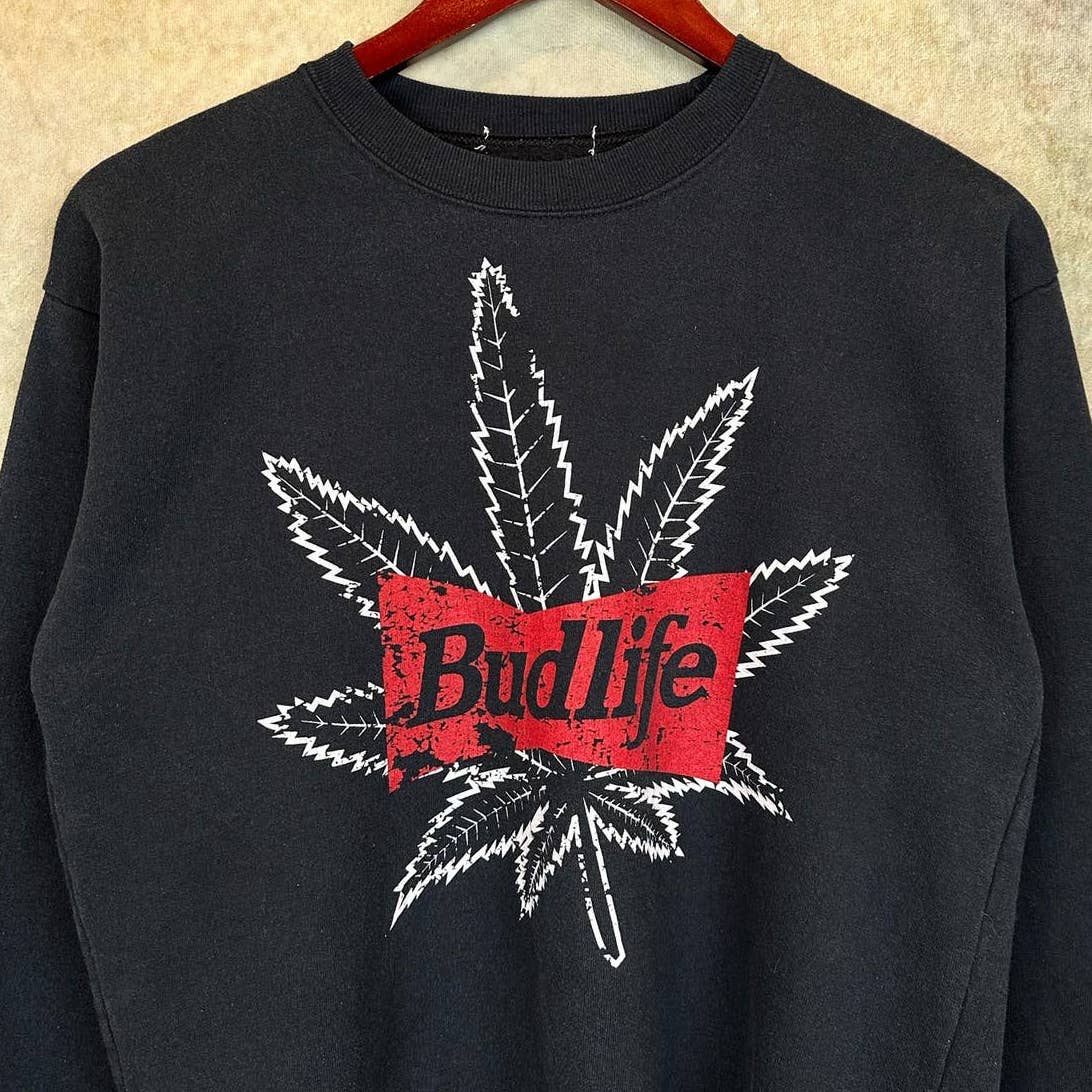 Vintage Y2K Bud Life Crewneck Sweatshirt XS
