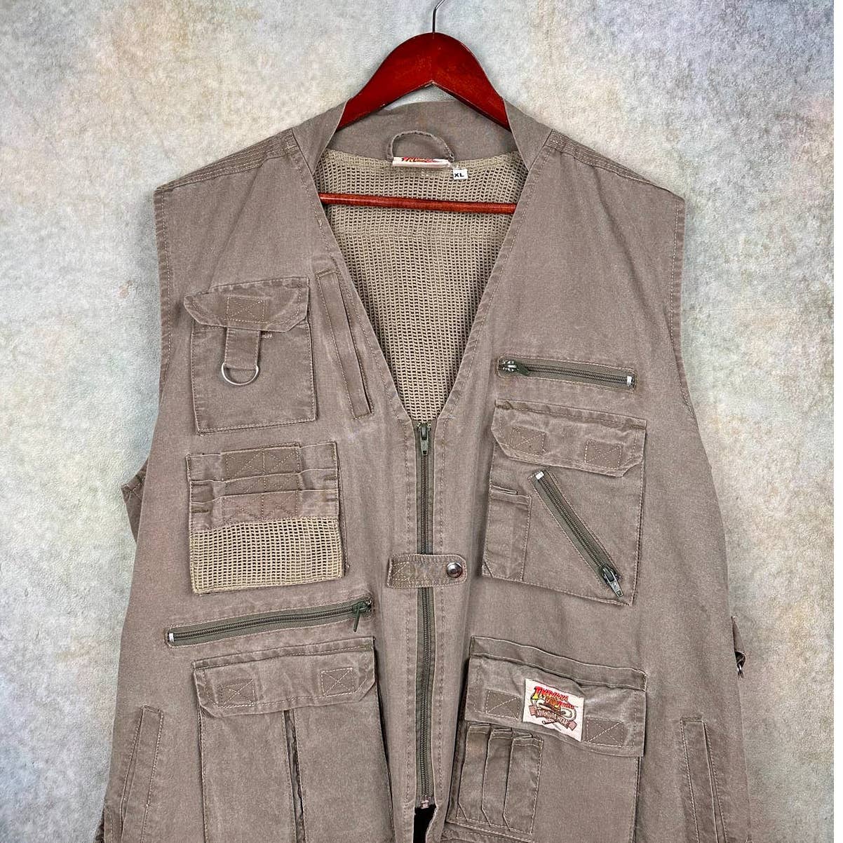 Vintage Utility Vest XL Indiana Jones Adventure Wear