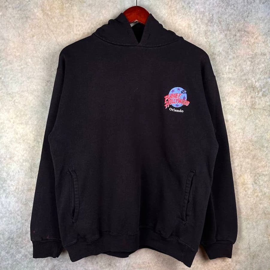 Vintage 90s Planet Hollywood Logo Hoodie L