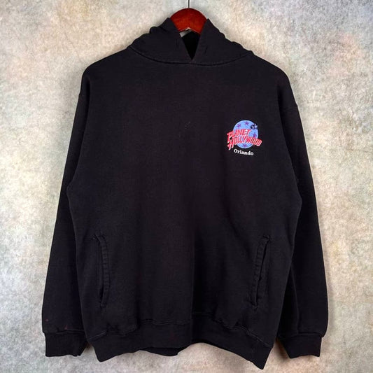 Vintage 90s Planet Hollywood Logo Hoodie L