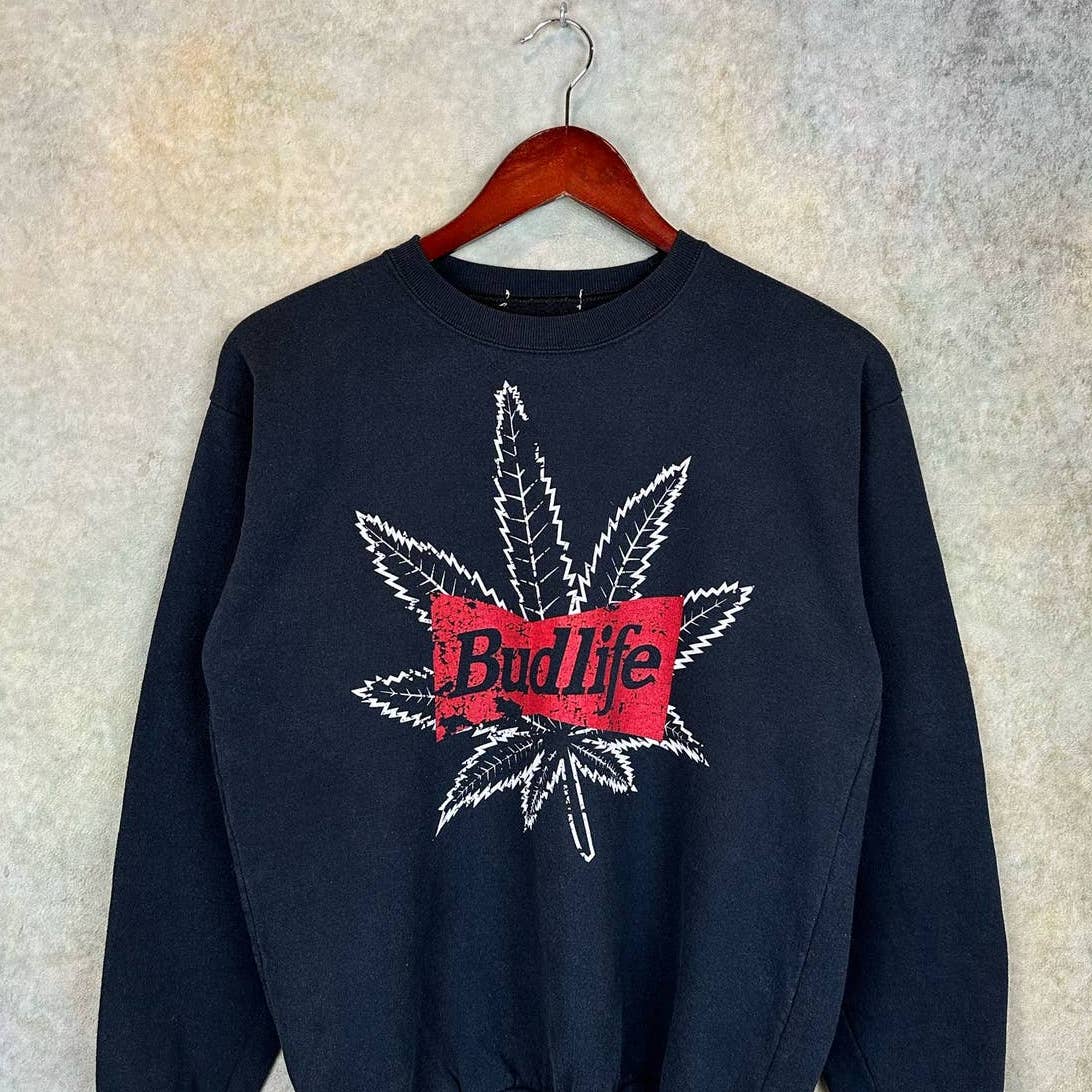 Vintage Y2K Bud Life Crewneck Sweatshirt XS