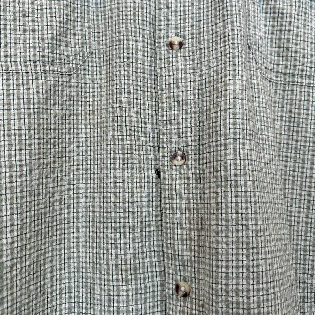 Vintage Plaid Short Sleeve Shirt XL