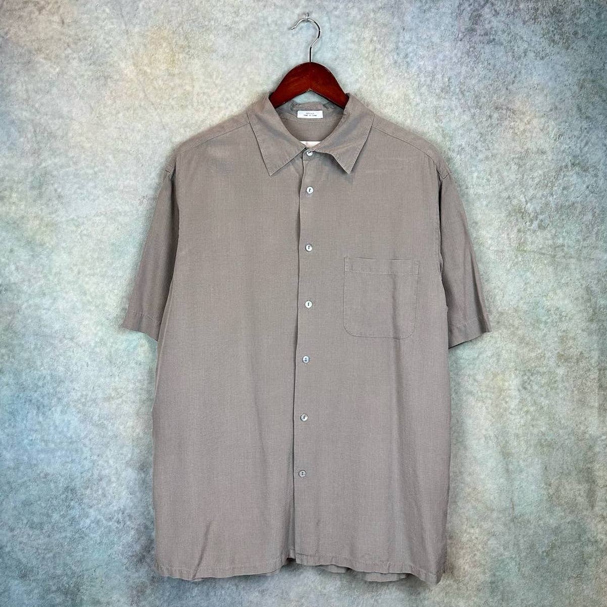 Vintage 90s Silk Shirt L