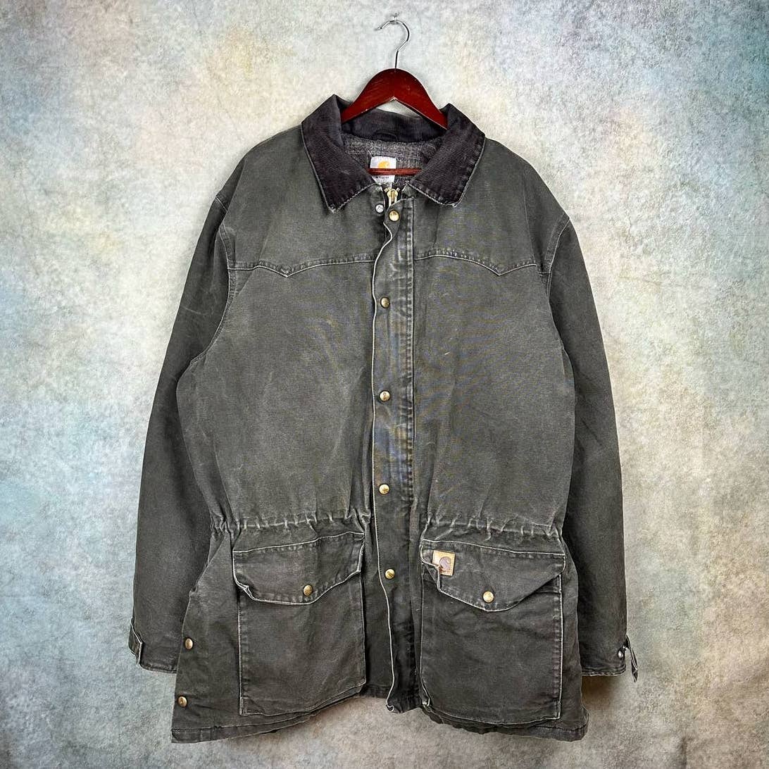 Vintage Carhartt Long Canvas Jacket XXL
