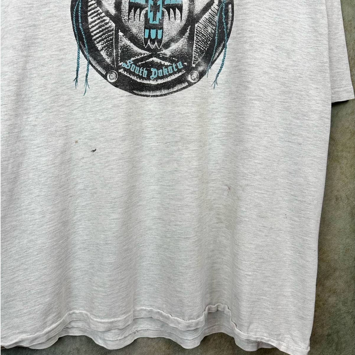 Vintage 90s Sturgis Biker T Shirt Size XXL Gray Motorcycle Bike Week