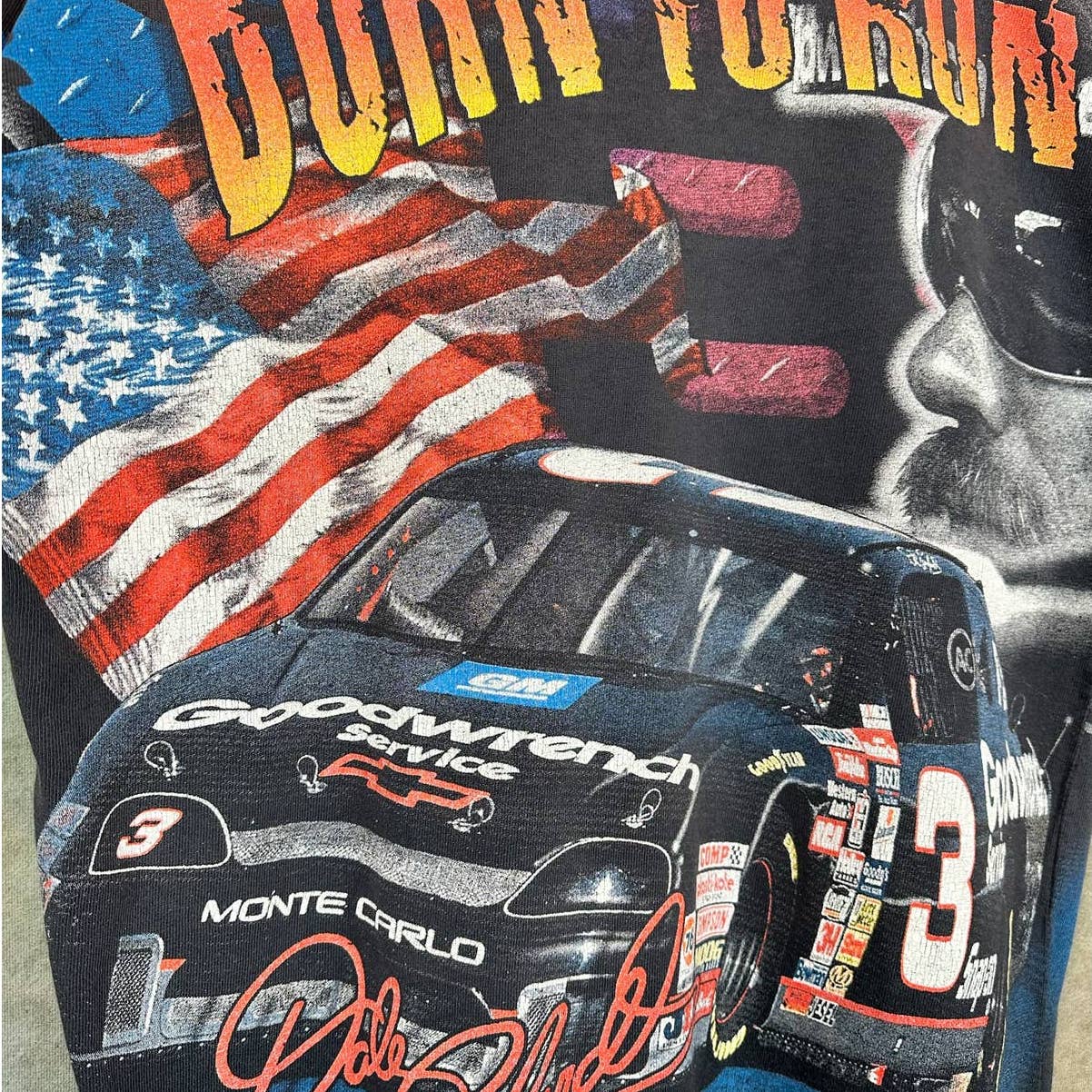 Vintage Dale Earnhardt All Over Print Nascar Racing T Shirt L