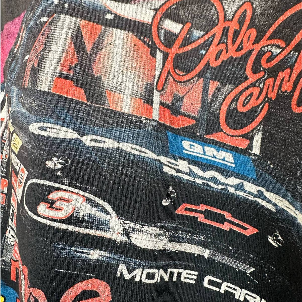 Vintage Dale Earnhardt All Over Print Nascar Racing T Shirt L
