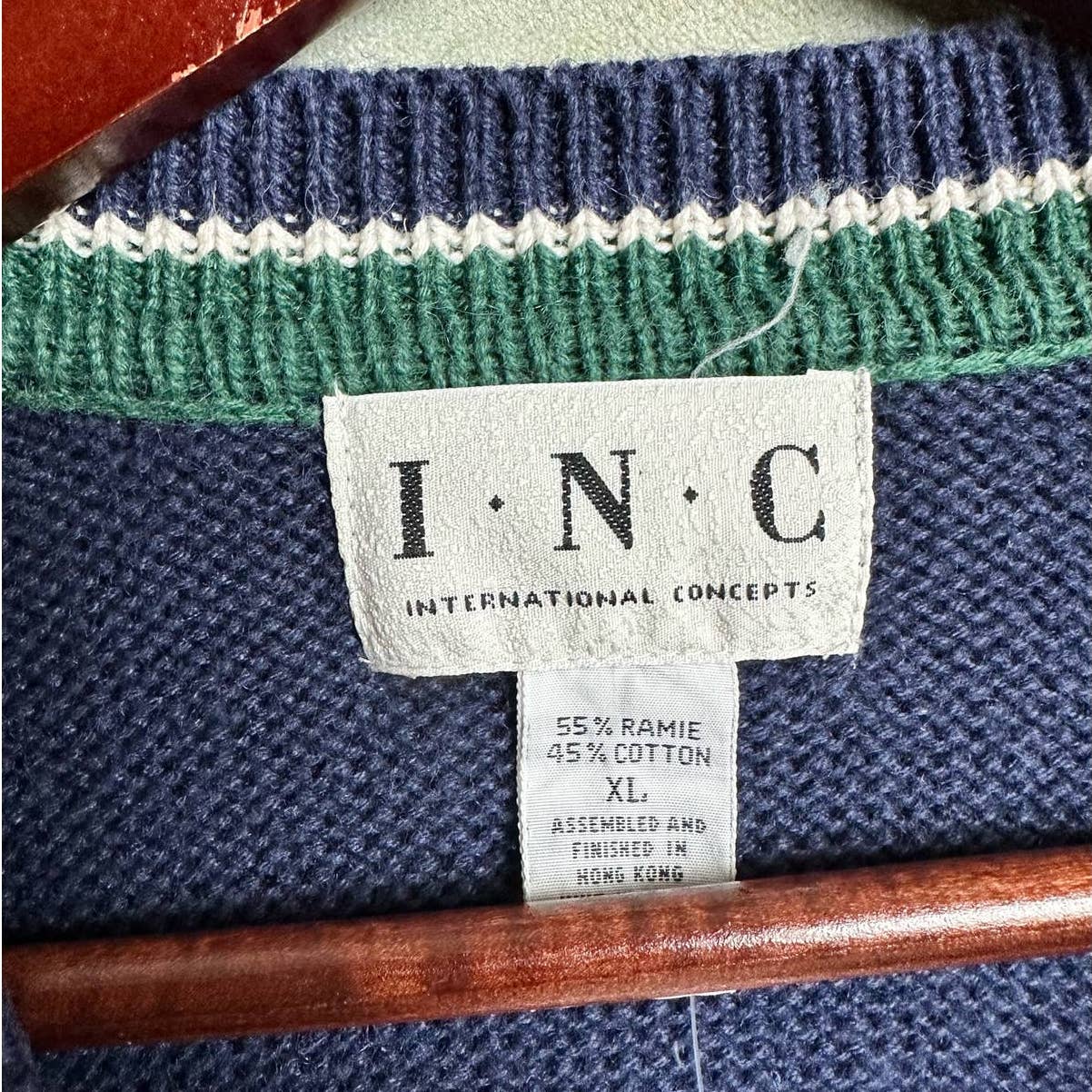 Vintage Knit Striped Sweater Vest XL