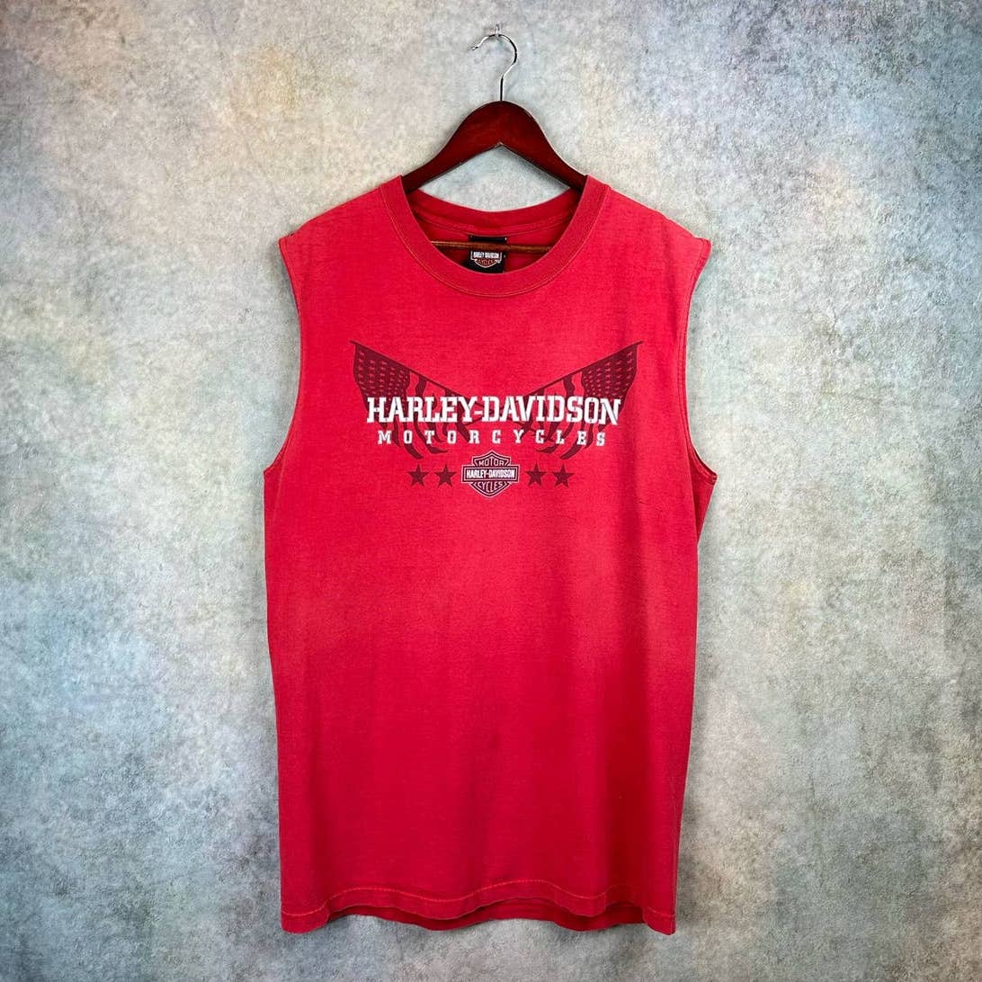Y2K Harley Davidson Shirt Sleeveless L