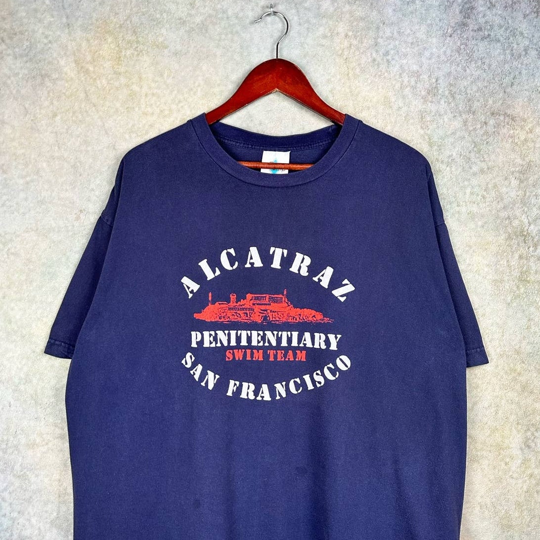 Vintage Alcatraz Penitentiary Swim Team T Shirt XL