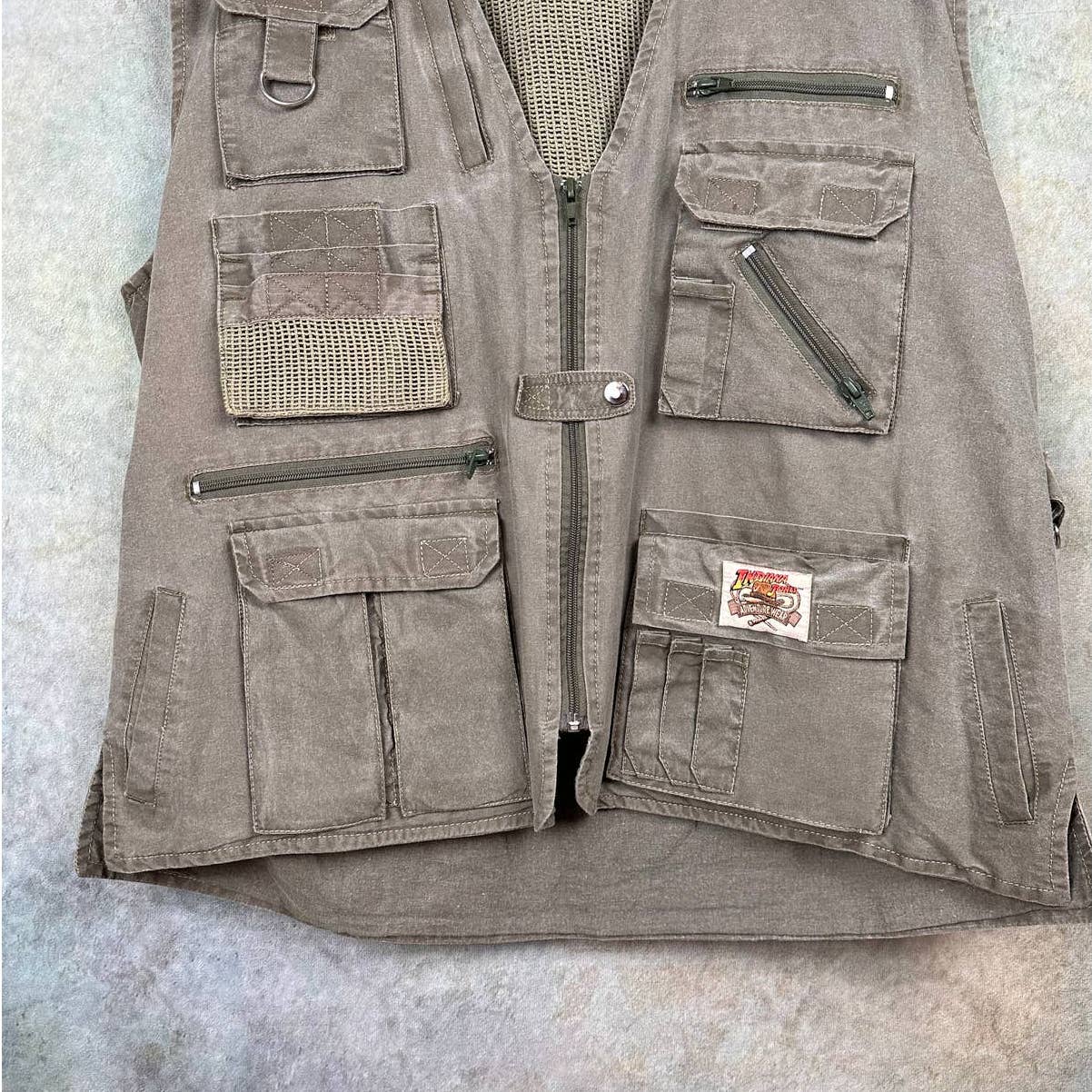 Vintage Utility Vest XL Indiana Jones Adventure Wear