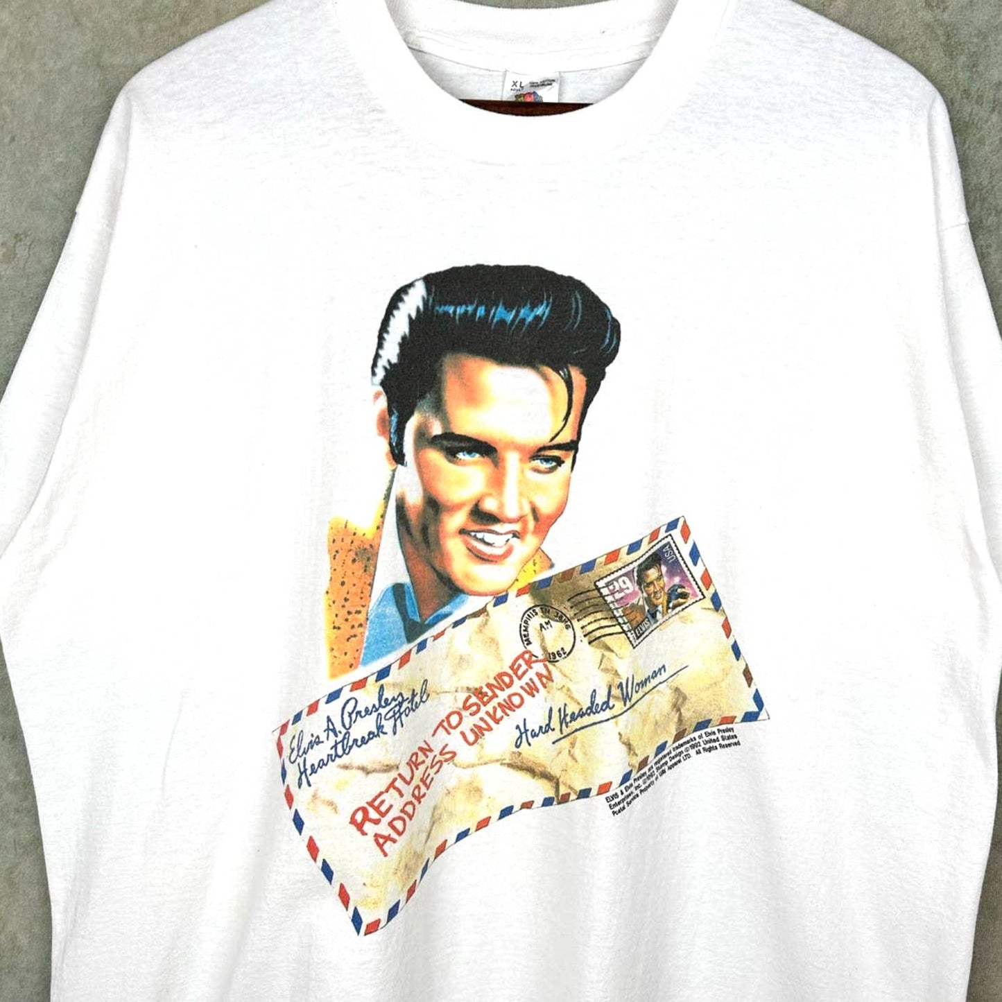 Vintage Elvis Presley Stamp T Shirt XL