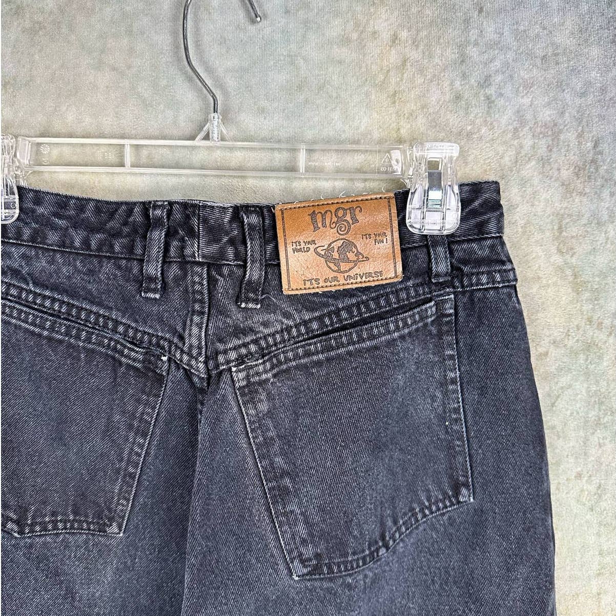 Vintage 90s Black Denim Jeans Size 13
