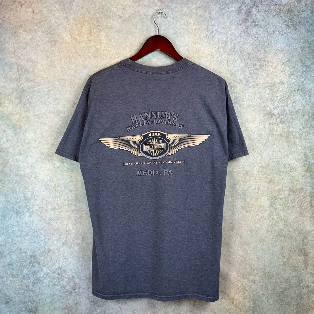 Harley Davidson T Shirt Gray L
