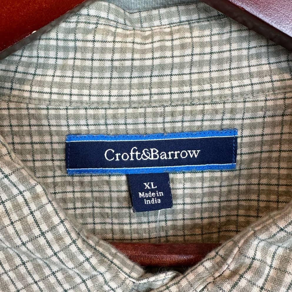 Vintage Plaid Short Sleeve Shirt XL