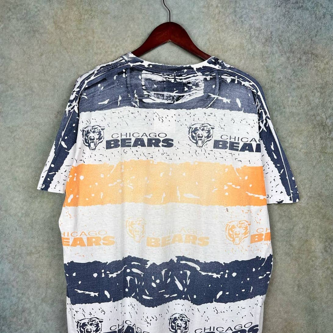 Vintage Chicago Bears All Over Print T Shirt XL