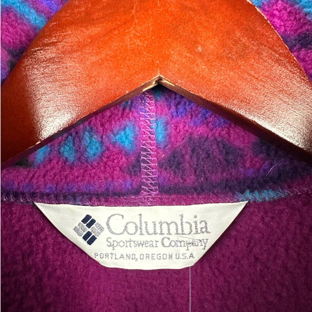 Vintage Columbia Fleece Jacket Womens M Pink 90s Full ZIp