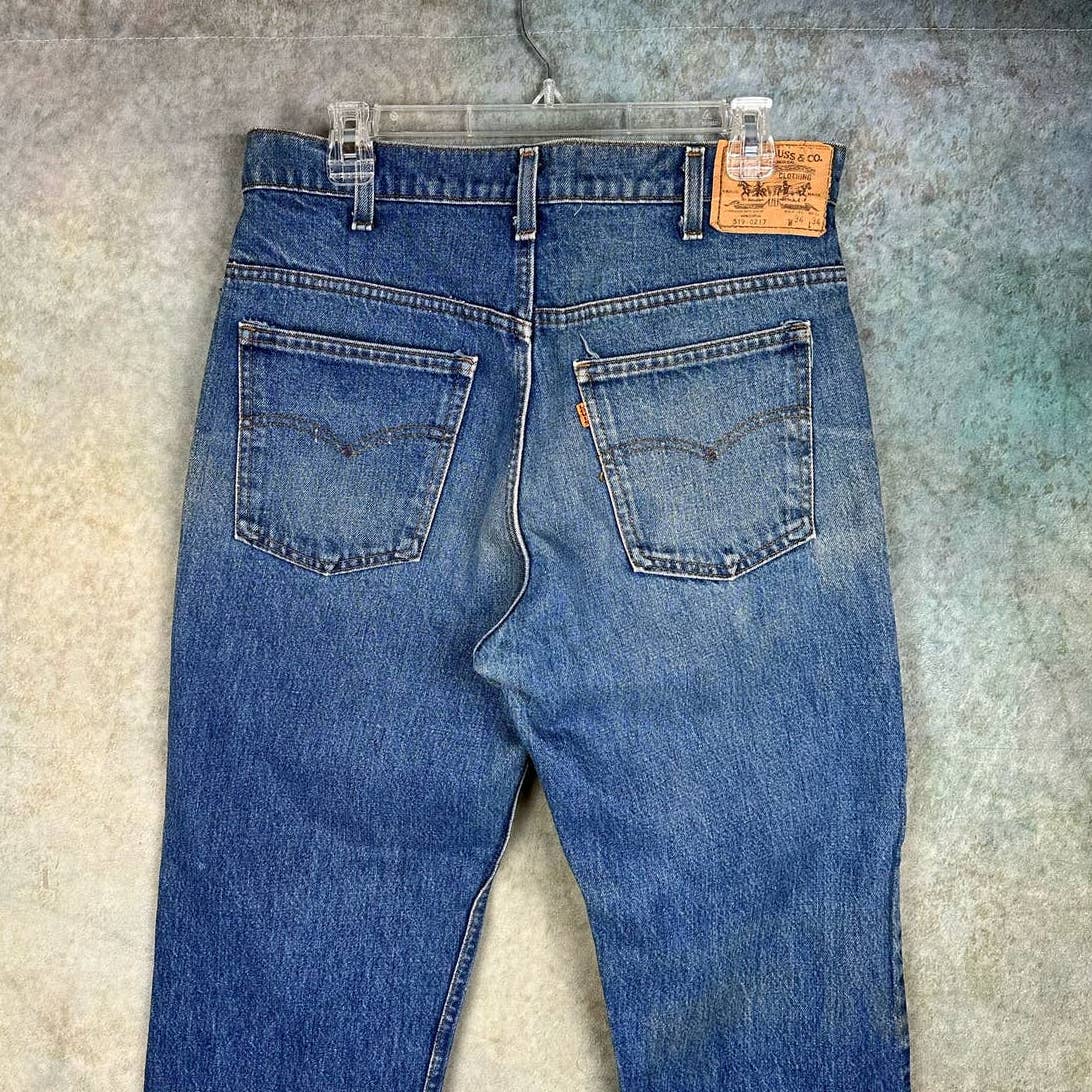 Vintage Levis 519 Jeans 34 x 34 Orange Tab