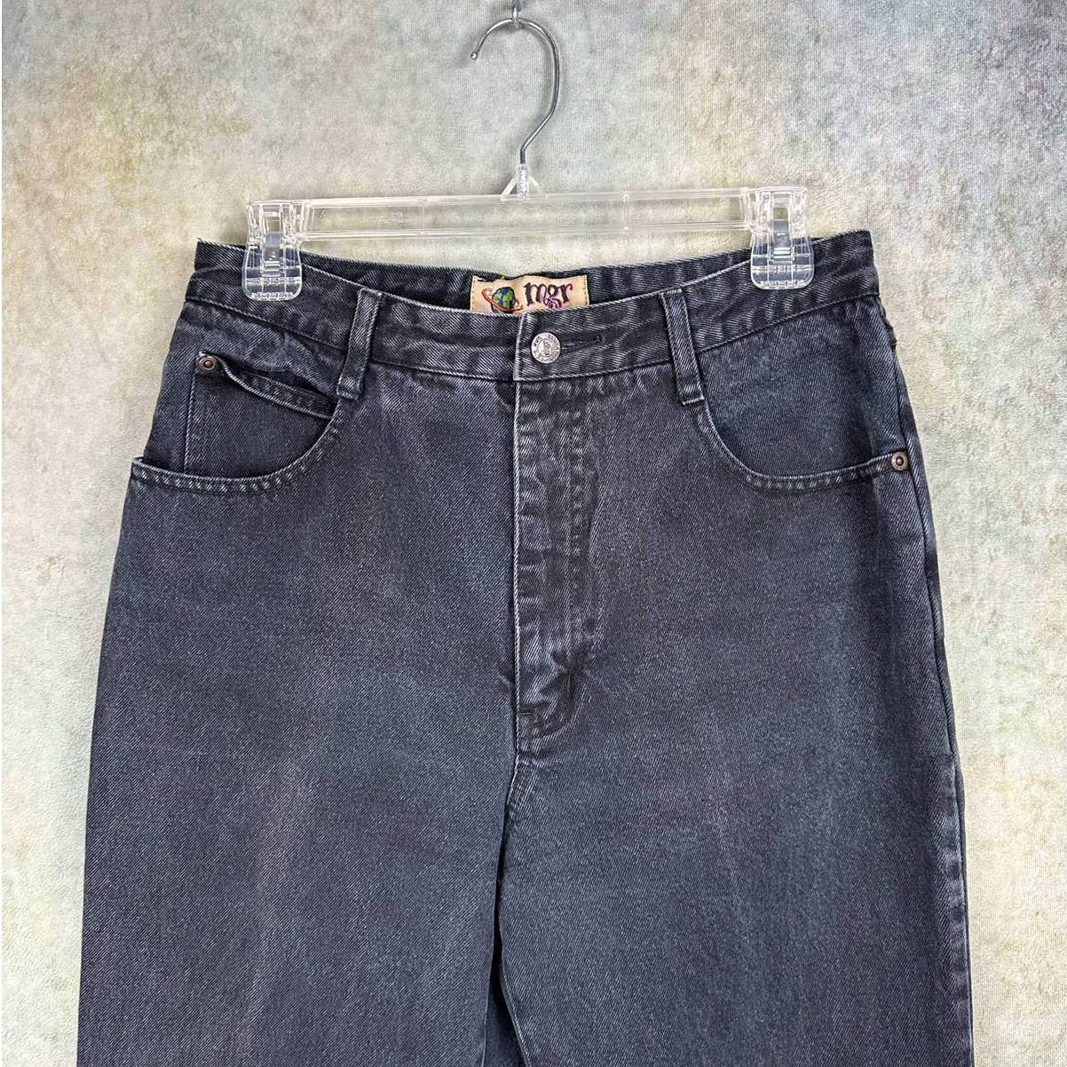 Vintage 90s Black Denim Jeans Size 13