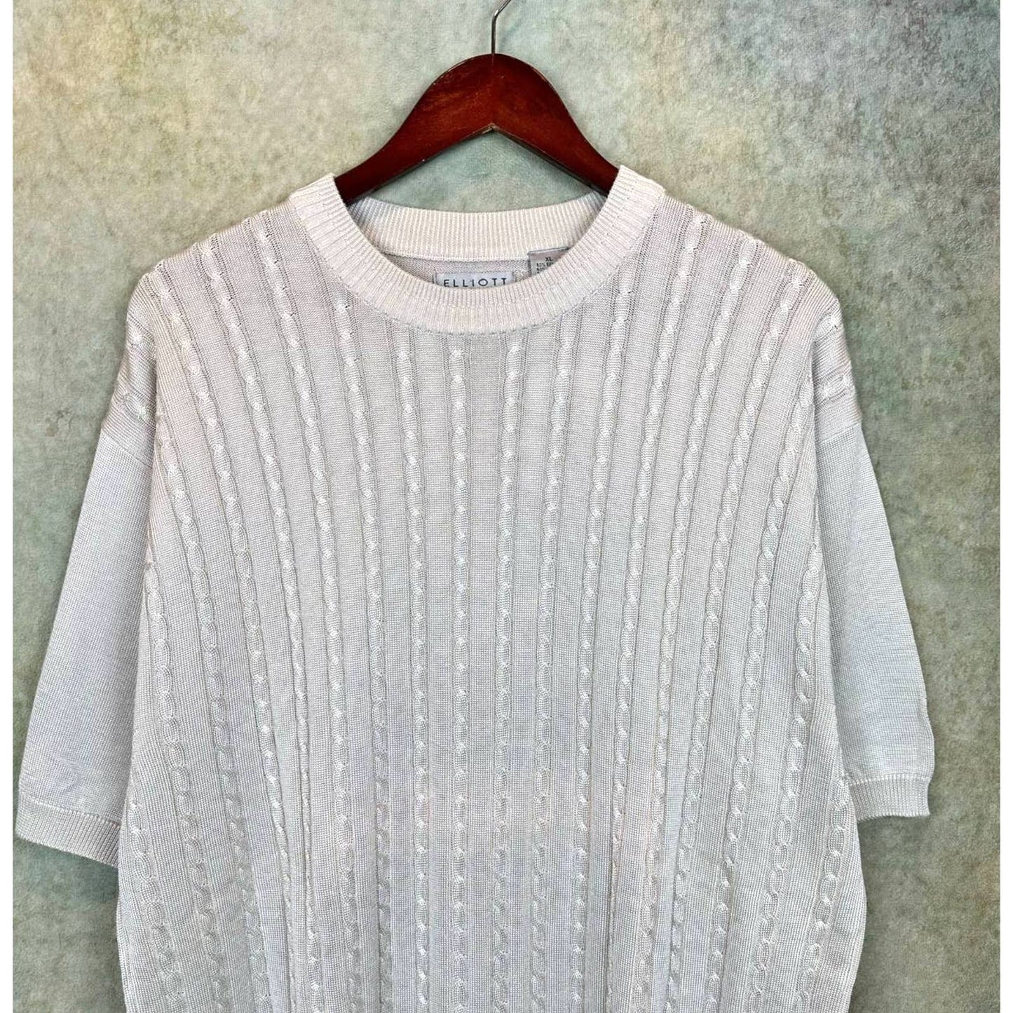 Vintage Cable Knit T Shirt XL