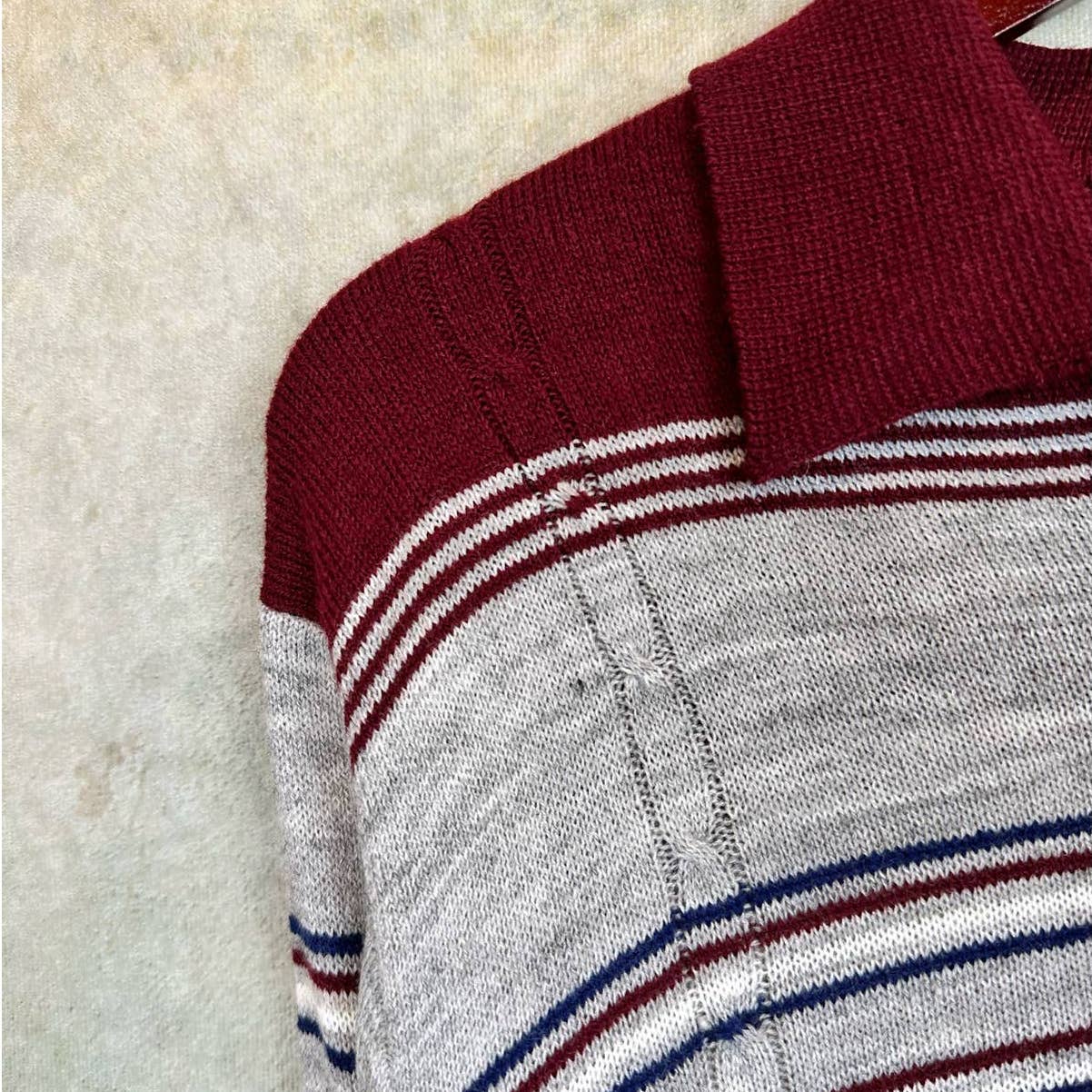 Vintage 80s Knit Collared Sweater S
