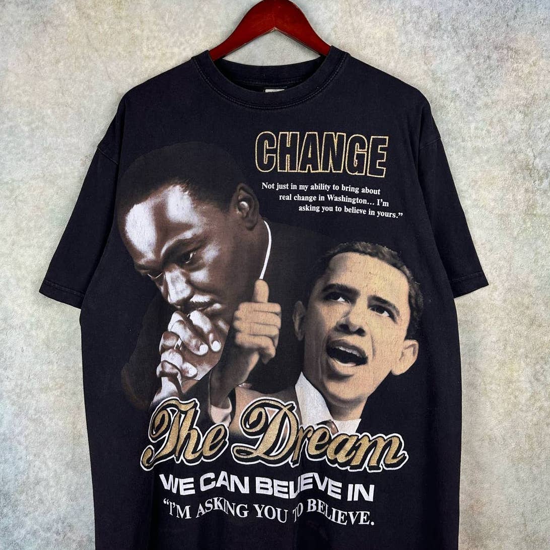 Y2K Barack Obama MLK T Shirt XL