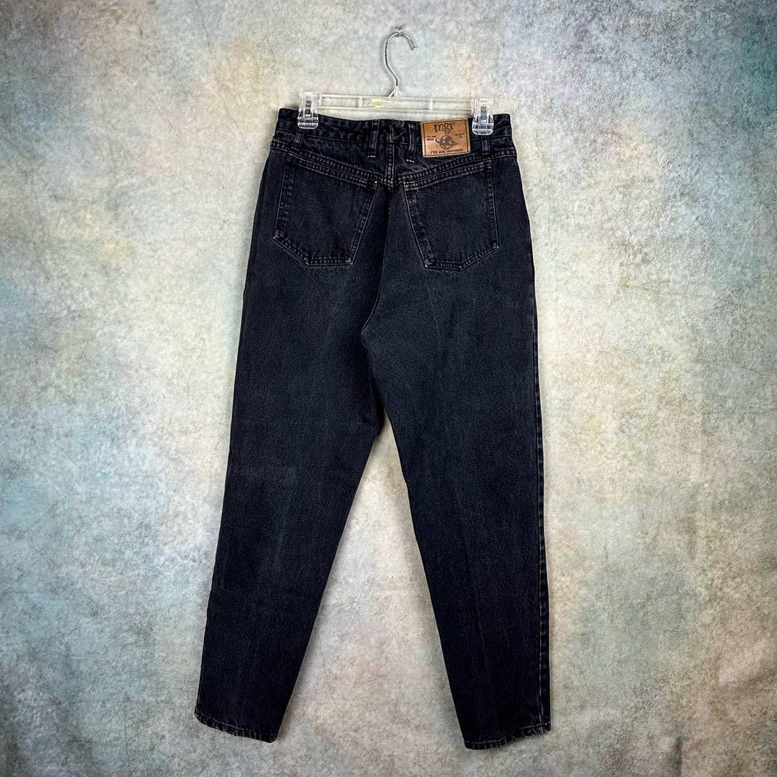 Vintage 90s Black Denim Jeans Size 13