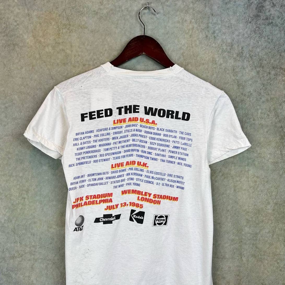 Vintage 1985 Live Aid Concert T Shirt S