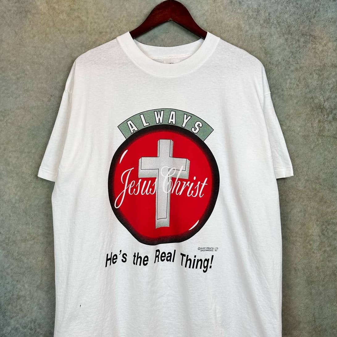 Vintage Jesus Coca Cola T Shirt L