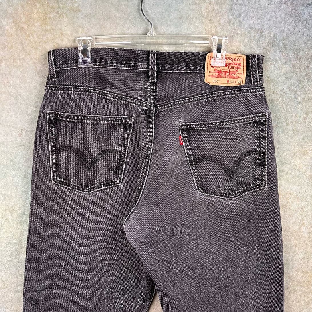 Vintage Levis 550 Denim Jeans Relaxed Fit 34x32