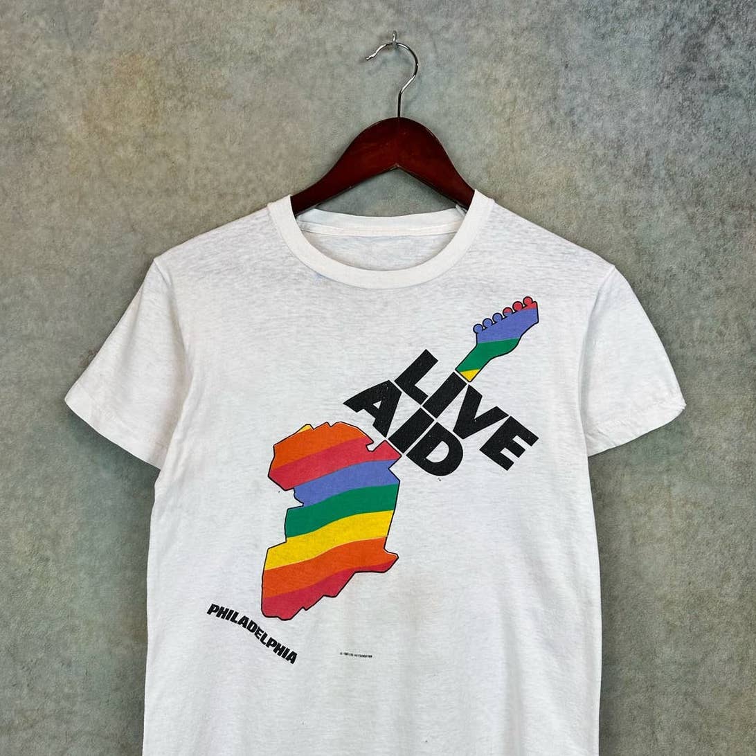 Vintage 1985 Live Aid Concert T Shirt S