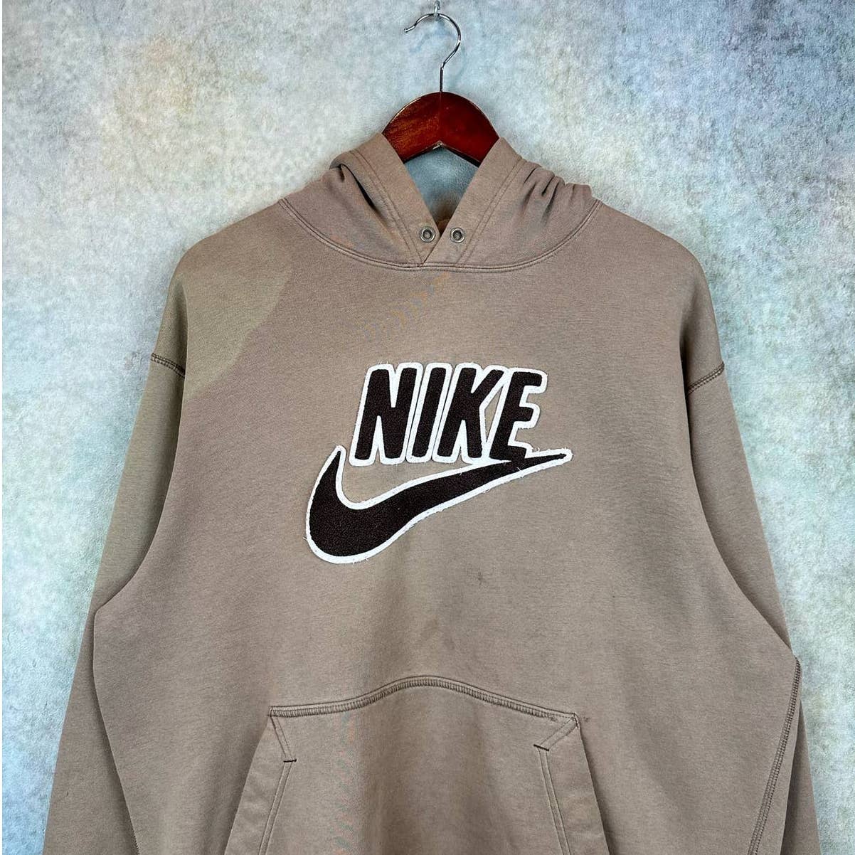 Vintage Tan Nike Hoodie XL