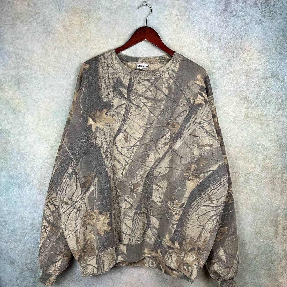 Vintage Real Tree Camo Crewneck 3X