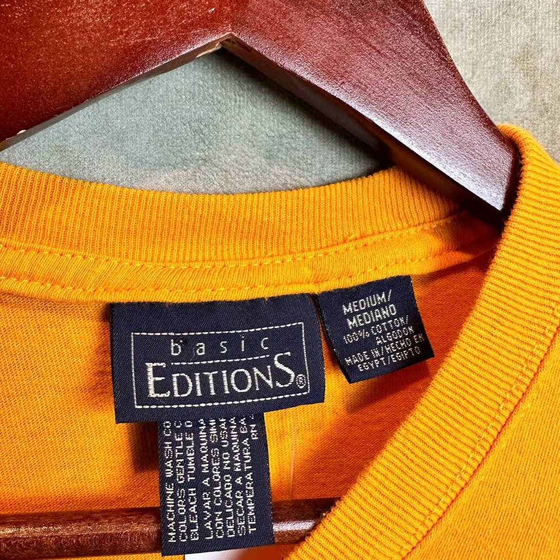 Vintage Blank Yellow Pocket T Shirt M