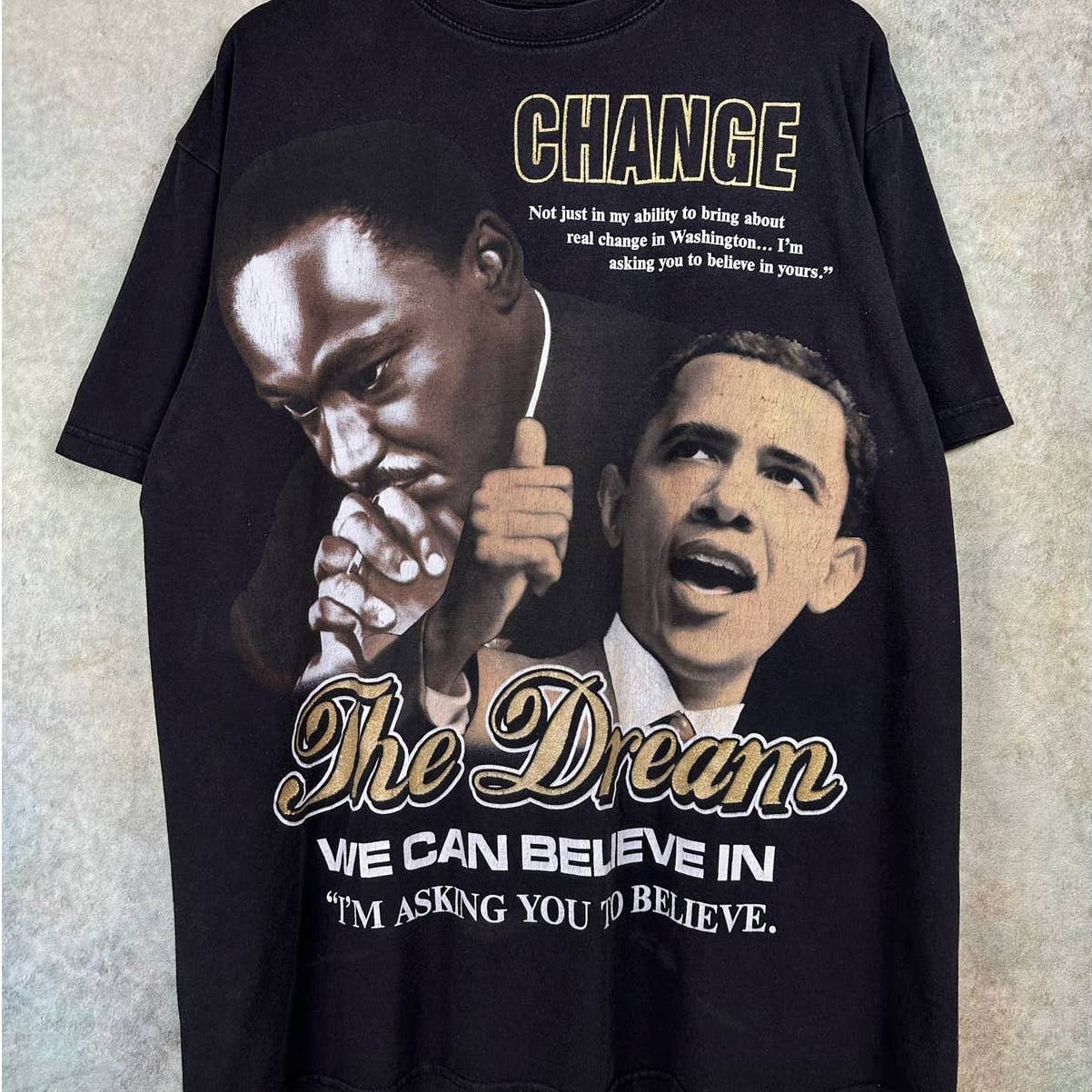 Y2K Barack Obama MLK T Shirt XL
