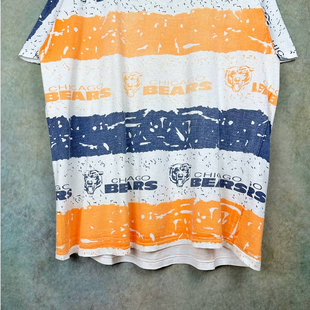 Vintage Chicago Bears All Over Print T Shirt XL