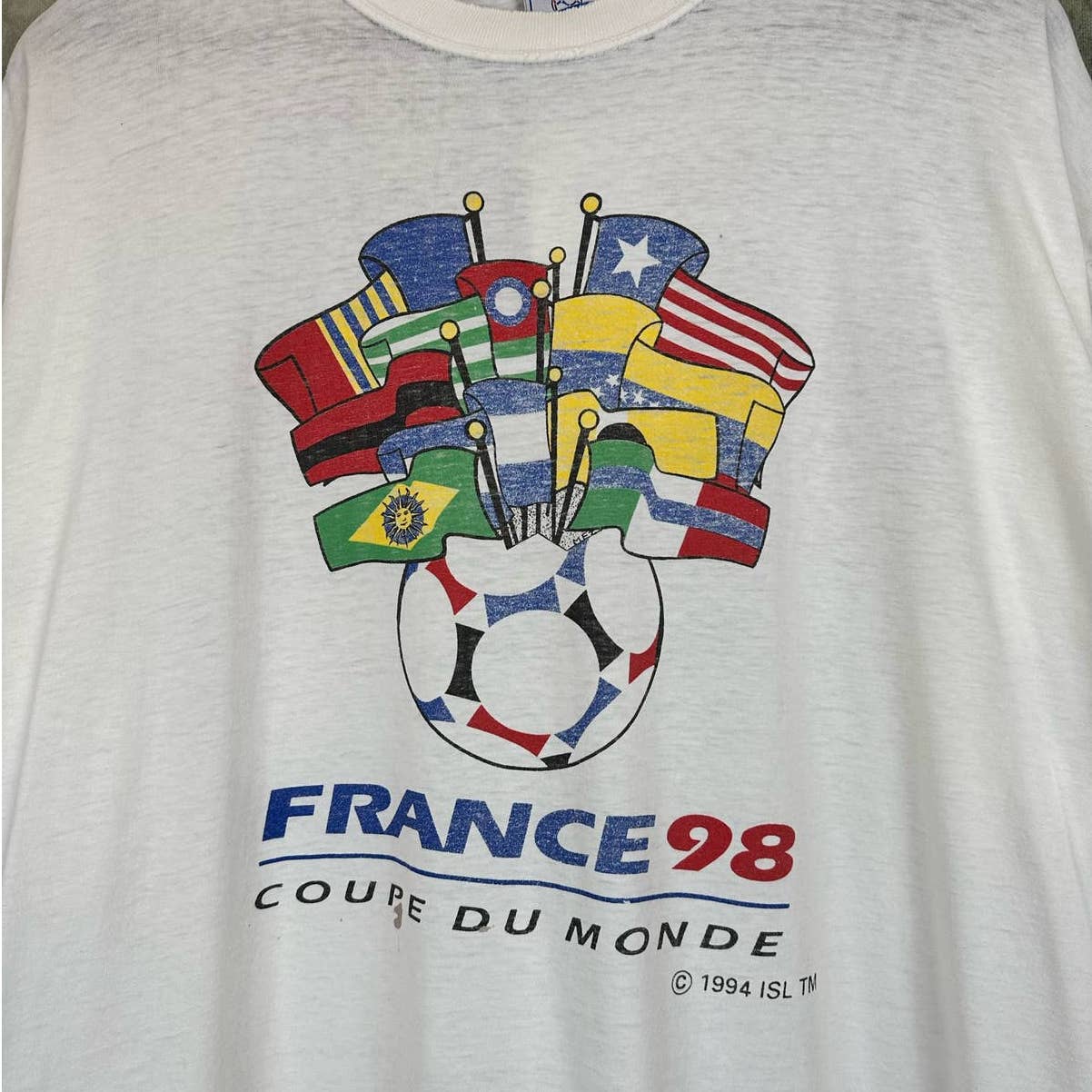 Vintage France World Cup 1998 T Shirt M