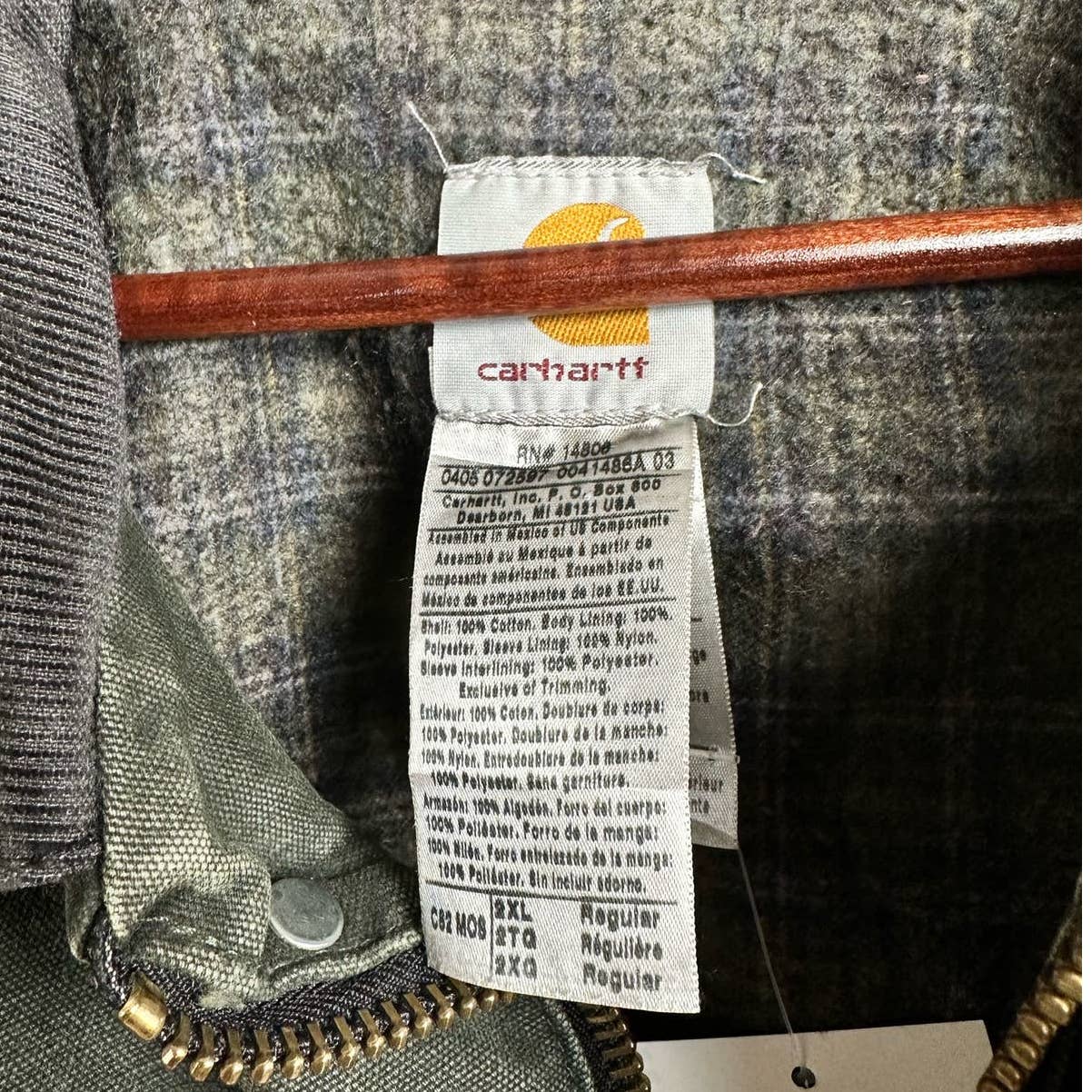Vintage Carhartt Long Canvas Jacket XXL