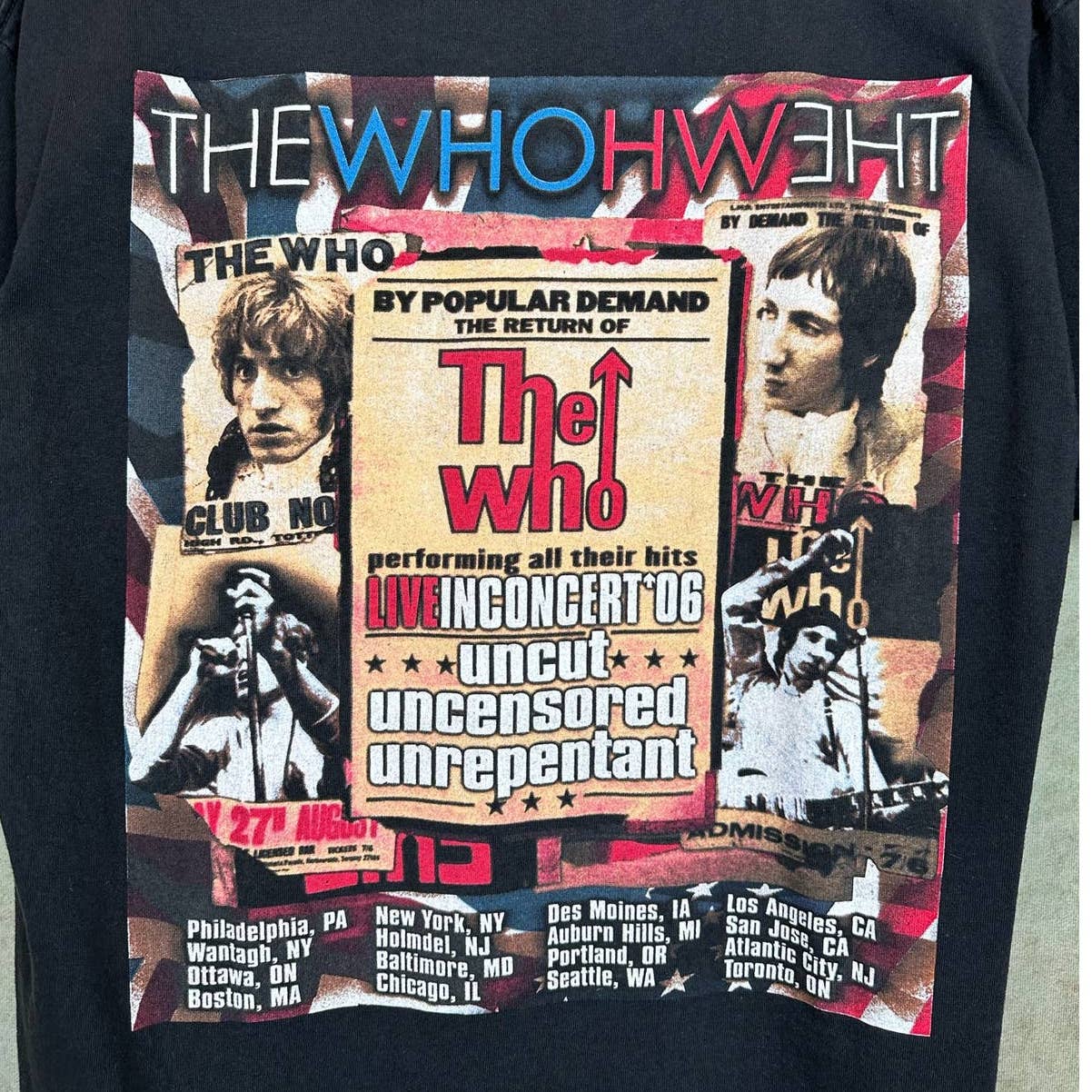 Y2K The Who Band Tour T Shirt L