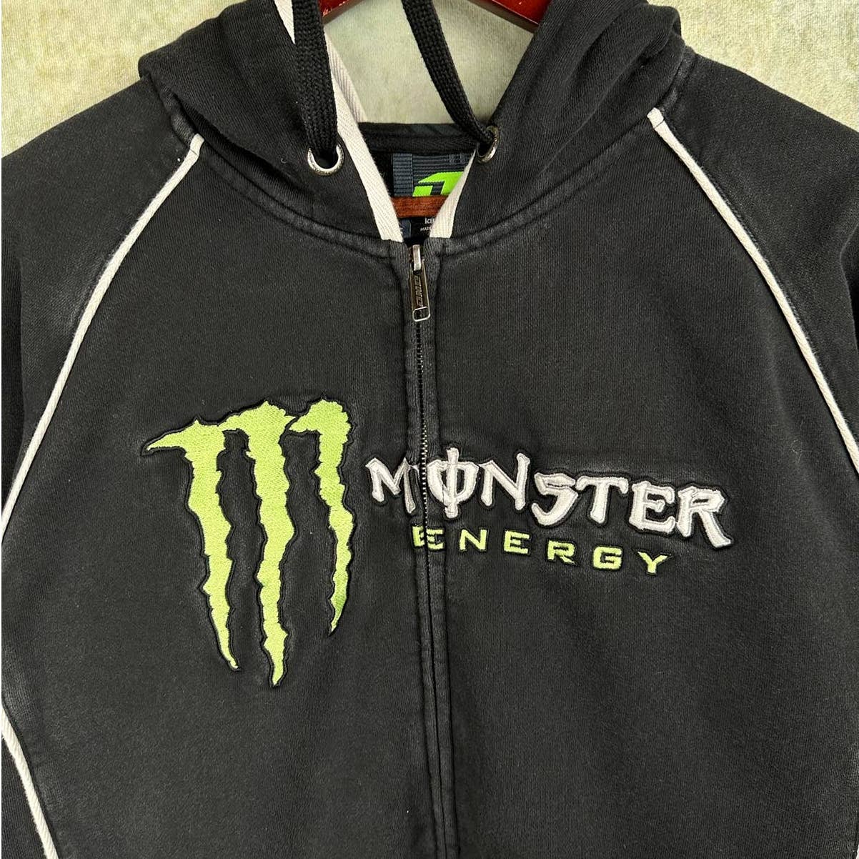 Y2K Monster Energy Full Zip Hoodie L